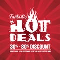 Fantastic Hot Deals Royalty Free Stock Photo