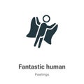 Fantastic human vector icon on white background. Flat vector fantastic human icon symbol sign from modern feelings collection for