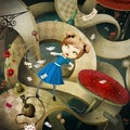 Fantastic illustration Wonderland Royalty Free Stock Photo