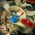 Fantastic illustration Wonderland