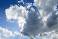 Beautiful sky contrast blue and white with clouds Royalty Free Stock Photo