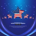 Fantastic And Incredible United States Of American Independence Day Design Background Vector