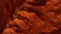 Fantastic martian landscape in rusty orange shades, Mars surface, Desert, Cliffs, sand. Alien landscape. Red planet mars Royalty Free Stock Photo