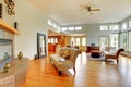 Fantastic modern living room home interior. Royalty Free Stock Photo