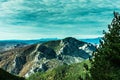 Fantastic mountain view from forest Royalty Free Stock Photo
