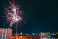 Fantastic multi-colored fireworks.