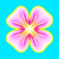 Fantastic neon flower, abstract shape with lots of blending lines