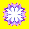 Fantastic neon flower, abstract shape with lots of blending lines Royalty Free Stock Photo