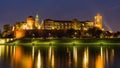 Fantastic night Cracow, Wawel Castle in Poland