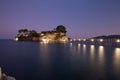 Fantastic night view of the Cameo Island. Slendid spring scene on the Port Sostis, Zakynthos island, Greece, Europe