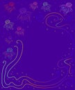 Fantastic ocean creatures.Vector beautiful psychedelic bright co