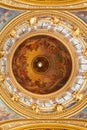 Fantastic painting of plafond Dome St. Isaacs Royalty Free Stock Photo