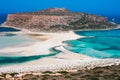 Gramvousa island and Balos Lagoon on Crete Royalty Free Stock Photo