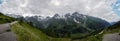 A fantastic panorama or a panoramic banner of the Alps from a vi Royalty Free Stock Photo