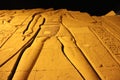 pharoh holding key of life in his hand (pharaonic wall carvings in Kom Ombo), Egypt Royalty Free Stock Photo