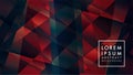 Fantastic poligonal pattern in dark red color gradient. Abstract background design template. Royalty Free Stock Photo