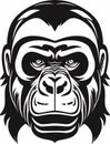 Fantastic and powerful gorilla emblem art vector