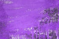 Purple huge holes on grungy stucco texture - nice abstract photo background