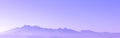 Fantastic purple panorama of mountains