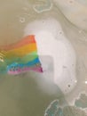A fantastic rainbow bath bomb