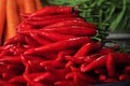 Fantastic red chili peppers fresh from Bali market