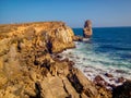Fantastic rocky shore of Peniche Royalty Free Stock Photo