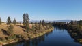 Fantastic shot of the Wenatchee River surrounded by vegetation in Washington