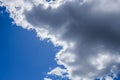 Fantastic soft white clouds against blue sky abstract background Royalty Free Stock Photo