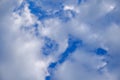 Fantastic soft white clouds against blue sky abstract background Royalty Free Stock Photo