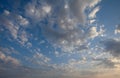 Fantastic soft white clouds against blue sky background Royalty Free Stock Photo