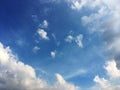 Fantastic soft white clouds against blue sky background Royalty Free Stock Photo