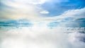 Fantastic soft white clouds against blue sky background Royalty Free Stock Photo