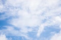 Fantastic soft white clouds against blue sky background Royalty Free Stock Photo