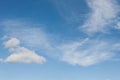 Fantastic soft white clouds against blue sky