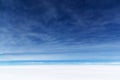 Fantastic soft white clouds against blue sky under rain clouds Royalty Free Stock Photo