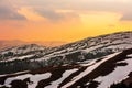 Fantastic spring landscape with snow mountain Royalty Free Stock Photo