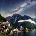 Fantastic Star Trek and starry sky. Seaside villa. Italy