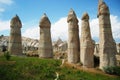 Fantastic stone landscapes of Cappadocia in Turkey