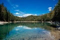 Fantastic sundown on mountain lake Eibsee, located in the Bavaria, Germany. Dramatic unusual scene. Alps, Europe. Royalty Free Stock Photo