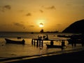 Fantastic sunset in the caribbean sea Royalty Free Stock Photo