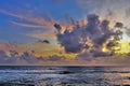 Fantastic sunset over the Indian Ocean. Royalty Free Stock Photo