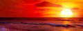 Fantastic sunset over ocean Royalty Free Stock Photo