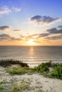 Fantastic sunset over ocean 2021 Royalty Free Stock Photo