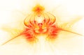 Fantastic translucent fiery flower. Fractal art Royalty Free Stock Photo