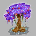 Fantastic tree with strawberry and heart toy Royalty Free Stock Photo