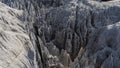 Fantastic Tsingy De Bemaraha. Grey karst limestone cliffs