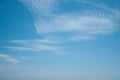 Fantastic and very white clouds in a beautiful blue sky Royalty Free Stock Photo