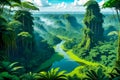 Fantastic view of Amazon rainforest