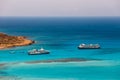 Balos Lagoon and Gramvousa island on Crete, Greece. Royalty Free Stock Photo