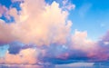 Fantastic view with beauty colorful of dramatic sky and clouds in the evening Royalty Free Stock Photo